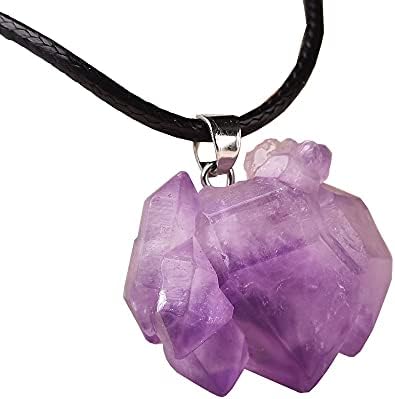 QIAONNAI ZD1226 1 buc Naturale Ametist moda pandantiv naturale cuarț piatra prime cristale pentru bărbați Femei Bijuterii Purple