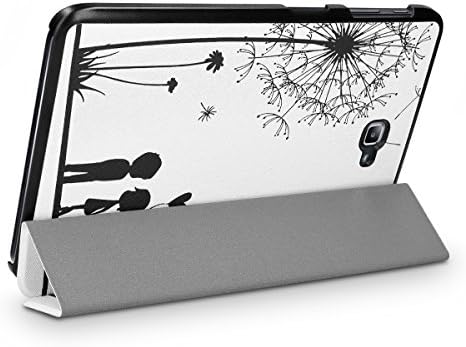 Carcasă KWMobile compatibilă cu Samsung Galaxy Tab A 10.1 T580N/T585N - PU SMART COVER COVER CASE CU STAT - DANDELION Love Black/White
