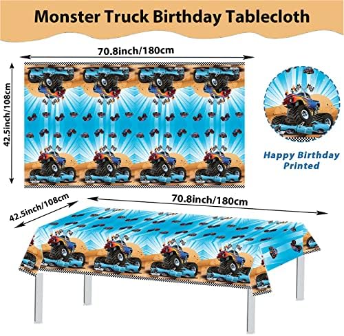 Monster Trucks Birthday Party Supplies, Jam & amp; Grave Digger Tema carouri pavilion față de masă și fotografie fundal pentru