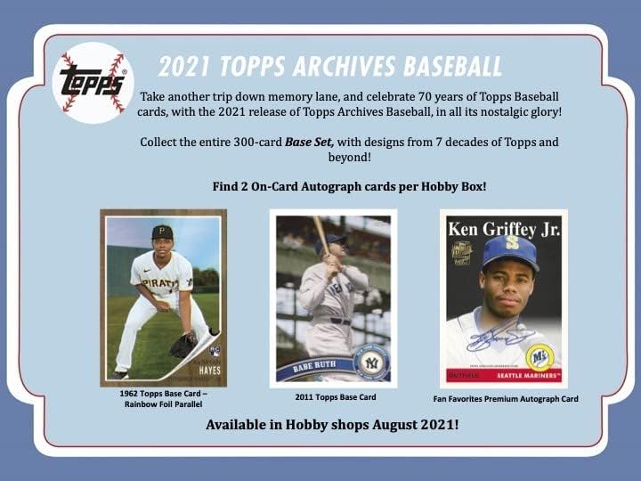 2021 Topps Archives Baseball Hobby cu 10 cutii