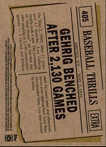 2010 Topps Heritage 405 Lou Gehrig New York Yankees Bt MLB Baseball Card NM-MT
