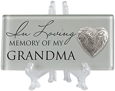 Elanze Designs in Loving Memory of bunica gri gri 4 inch sticlă tabletop șevalet ramă foto