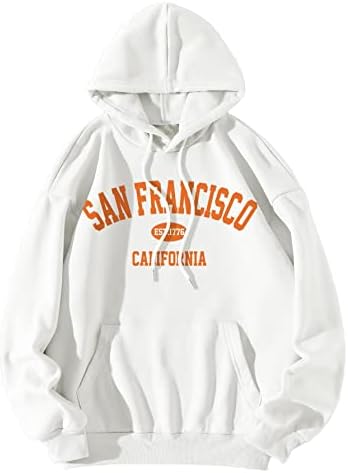 Soly Hux Women Fashion Casual California Hoodie Los Angeles Pullover Drawstring Graphic Hanorac
