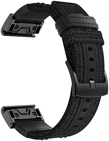 HEPUP 26 22mm Canvas Band Watchband Banda pentru Garmin Fenix ​​5 5x Plus 6 6x 6S Pro 935 3HR Brățară inteligentă Brățară rapidă