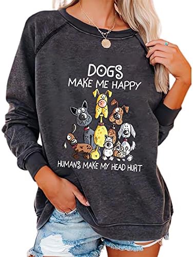 Câinii mă fac oameni fericiți fac din cap tricou rănit tricoul tricou tricou cu mânecă lungă pentru câini tricouri pentru femei