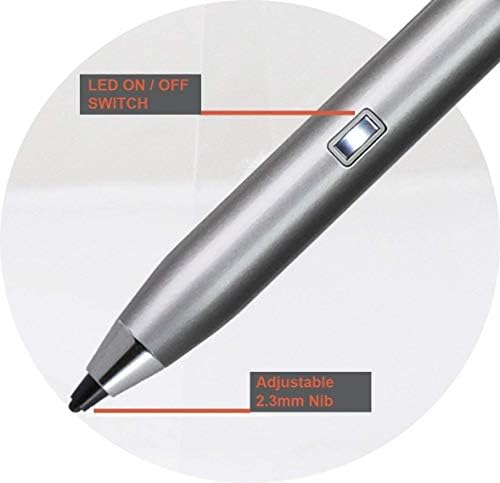 Navitech Silver Mini Fine Point Digital Stylus Pen compatibil cu Fire HD 8