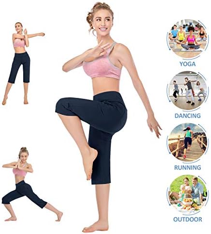 Pantaloni de yoga pentru femei fără margini cu buzunare cu talie înaltă pantaloni externi Pantaloni de antrenament