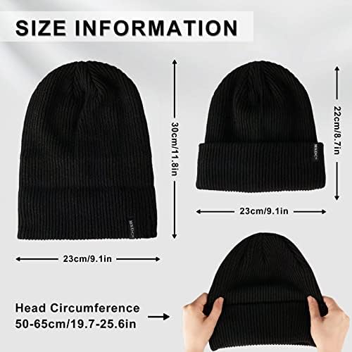 MSDC Beanies Women 3 pachet, pălării de iarnă pentru femei pentru bărbați, căptușește cald pentru vreme rece, beanie pentru femei șapcă de craniu de modă