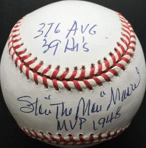 Stan Musial 1948 MVP STAT Autografat Baseball League Național, PSA Coa - Baseballs autografate