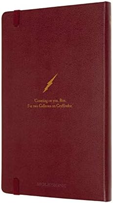 Moleskine Limited Edition Harry Potter Notebook, copertă dură, mare condus/căptușit, Bordeaux Red 240 de pagini
