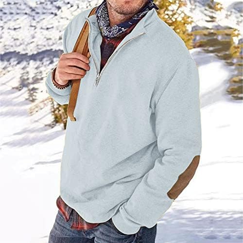 Cartier pentru bărbați Zip Up Pullover Slim Fit Lightweight Mock Neck Pullover Casual Casual Modă Panouri de modă