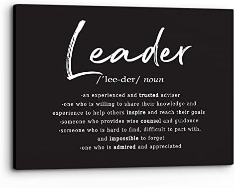 Phamte Leader Substantiv Artă de perete motivațională, Leadership inspirațional antreprenor Citat imprimeu Canvas încadrat