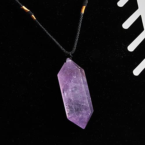 Acxico 1 buc naturale violet ametist cuarț cristal pandantiv vindecare DT piatră prețioasă bagheta Reiki