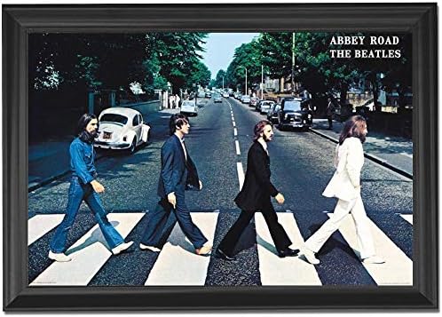The Beatles Abbey Road Album Wall Art Decor Imprimat | 24x36 inci | Canvas/pictură, cum ar fi tipărirea texturată și afișe