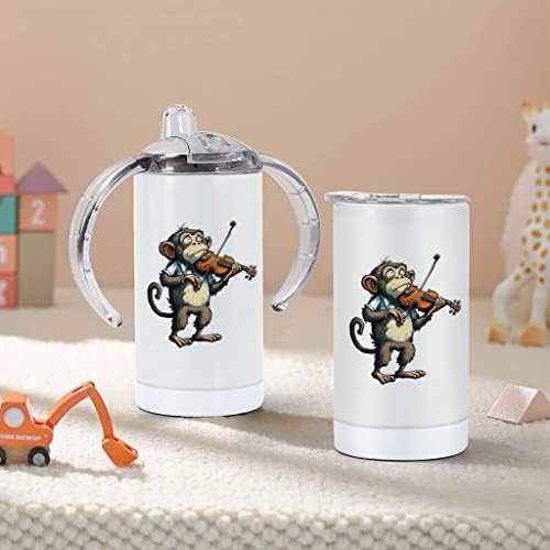 Monkey Design Sippy Cup-Vioara Baby Sippy Cup-Graphic Sippy Cup