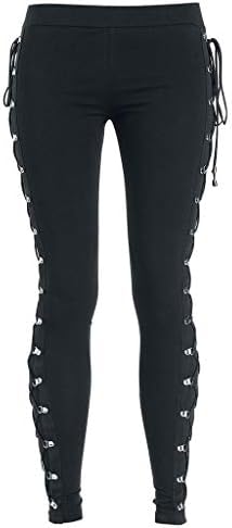 Black Side Black Pans Up Leggings Femei Skinny Pantaloni de modă Pantaloni Gotici din dantelă Gotică Planta de antrenament
