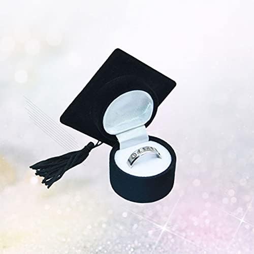 ABOOFAN Cadouri de mireasă cutie cadou de absolvire capac de absolvire cutie inel Doctor pălărie în formă de inel caz cadou