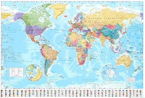 Poster de hartă a lumii GB Eye World