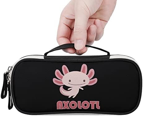 Cute Axolotls Creion Pen Carcasă Portabilă cu stilou Portabil cu fermoar pentru călătorii pentru machiaj pentru machiaj de