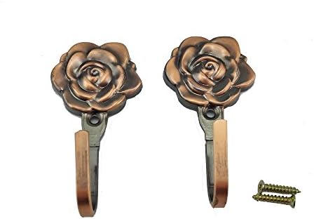 Pachet Yueton® de 2 modele de trandafir de trandafir vintage Garmă de mână Sump pentru un singur cârlig pentru un cârlig metalic
