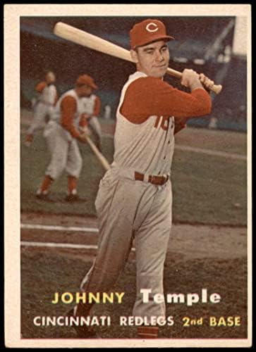 1957 Topps 9 Johnny Temple Cincinnati Reds VG/Ex Reds