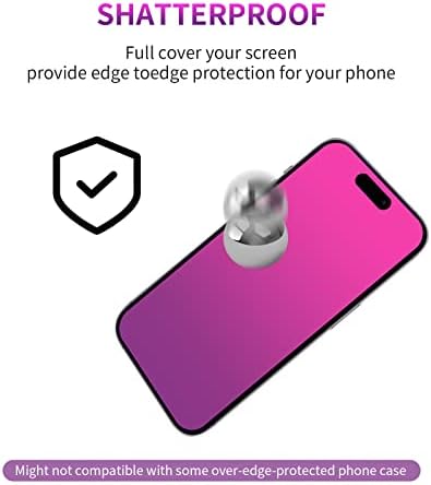 2 Pack Gradient sticlă călită pentru iPhone 14 Plus / 13 Pro Max confidențialitate Ecran Protector pentru iPhone 14plus / 13