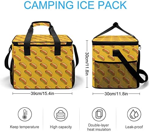 Hot Dog izolate prânz sac reutilizabile Leakproof Cooler Tote alimentare Container Box Pentru Picnic drumeții pescuit Camping