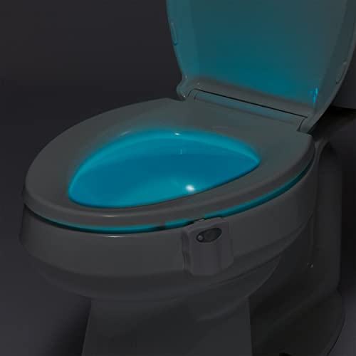 Lumina de siguranță pentru toaletă Medline, senzor activat de mișcare, 16 Opțiuni de schimbare a culorii, funcționează cu baterie,