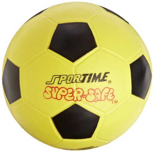 Sportime Super -SAFE Soccer Ball, 8 inci, galben și negru - 009554