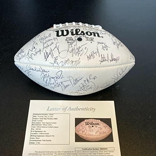 1989 Green Bay Packers Team a semnat Wilson NFL Fotbal 40+ SIGS JSA COA - Fotbal autografat
