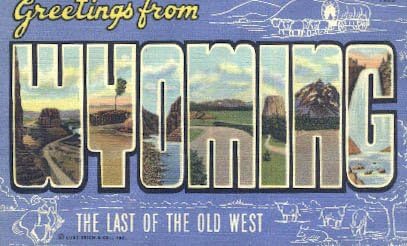 Salutări de la Wyoming Card poștal
