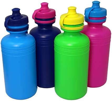 Sn încorporat. Sticle de apă neon pentru sporturi și biciclete pentru copii - 18 uncii sticle de apă sport pentru consumabile