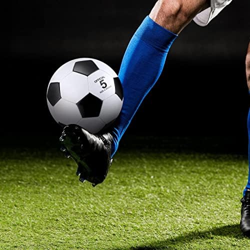 HyDren 12 pachete minge de fotbal cu pompă mașină cusută minge de fotbal minge de fotbal pentru tineri cu ac pentru practica