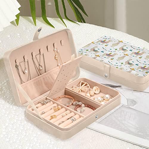 Innewgogo drăguț llama cutii de bijuterii mici PU PU PIELE DE Bijuterii Organizatoare de călătorii cutii de călătorie Cadouri