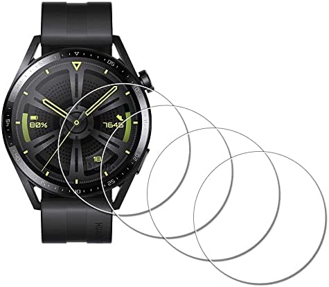Protector de ecran iDaPro pentru HUAWEI Watch GT 3 GT3 ceas de 46 mm [Pachet 4] sticlă călită anti-zgârieturi fără bule instalare