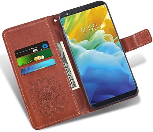 Telefon caz pentru LG Stylo 4 portofel cazuri cu geam protector de ecran și piele Slim Flip Cover Card titularul Stand Cell