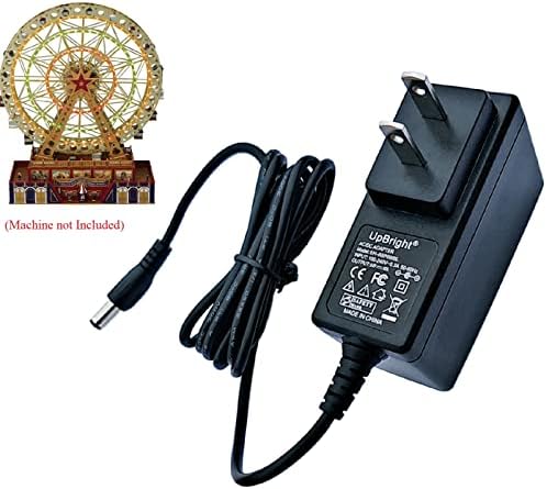 Adaptor de curent alternativ 9v AC/DC Compatibil cu Mr. Christmas Gold Label's Fair Fair Ferris Wheel Light Up Musical Village