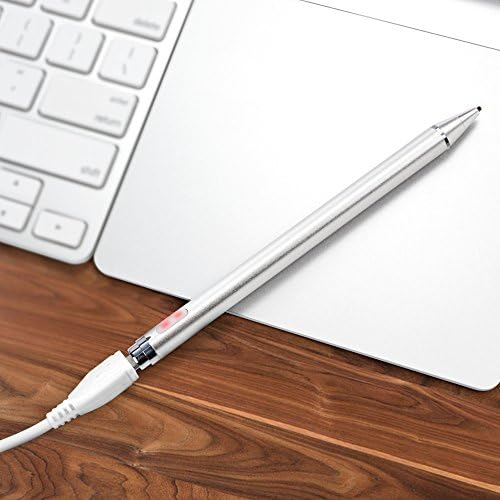 Pen -ul Boxwave Stylus pentru OnePlus 6T - Accuint Stylus Active, Electronic Stylus cu vârf ultra fin pentru OnePlus 6T - Silver