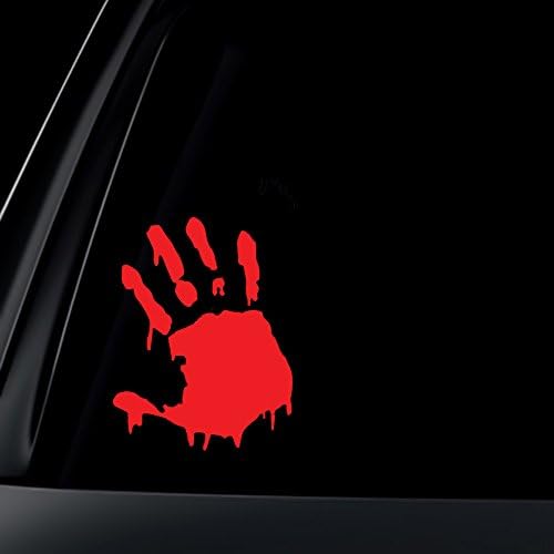 Bloody Mână De Imprimare Zombie Focar Auto Decal / Autocolant-Roșu