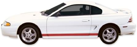 Mustang 1987-2004 set de decalcomanii și dungi laterale inferioare în stil GT-Negru