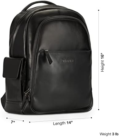 Rucsac din piele Velez pentru bărbați - geantă laptop de 15 inch - Business Travel Daypack - Slim Designer Bagag Bagag