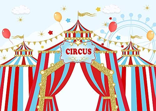 XLL 9x6ft roșu alb circ carnaval carusel mare Top cort primul 1 fotografie Fundaluri Copii Băieți & amp; fete Petrecere de