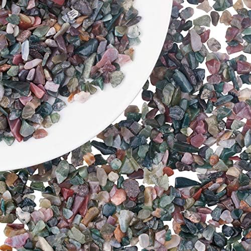 Rockcloud 1 lb indian agate mici chipsuri căzute în piatră zdrobită Vindecare din piatră Reiki Bijuterii Crystal Fabricarea