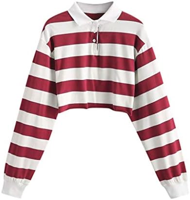 Tricou curcubeu pentru fete juniori Jumper cu mânecă lungă pulovere casual turnarea gulerului decupat