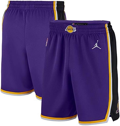 Los Angeles Lakers NBA Jordan Brand Boys Youth 8-20 Purple Statement Edition Swingman Shorts