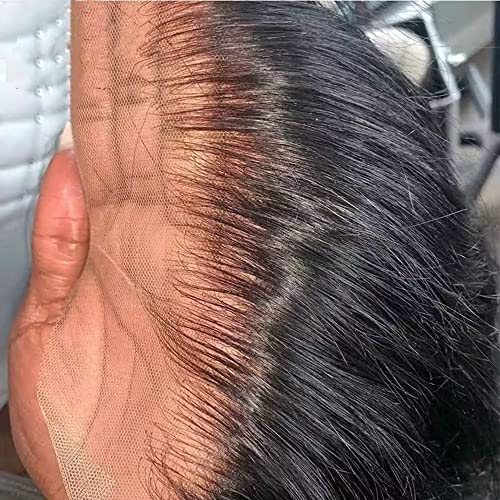 QUINLUX peruci HD Transparent Lace Front Body Wave Peruci de păr uman pentru Femei negre 180 Densitate pre smuls Deep Part