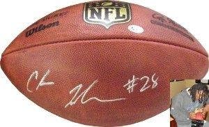 Chris Johnson a semnat NFL Wilson Duke Fotbal 28 - fotbal autografat