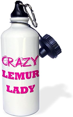 3Drose Crazy Lemur Lady-Sports Bottle, 21oz, 21 oz, multicolor