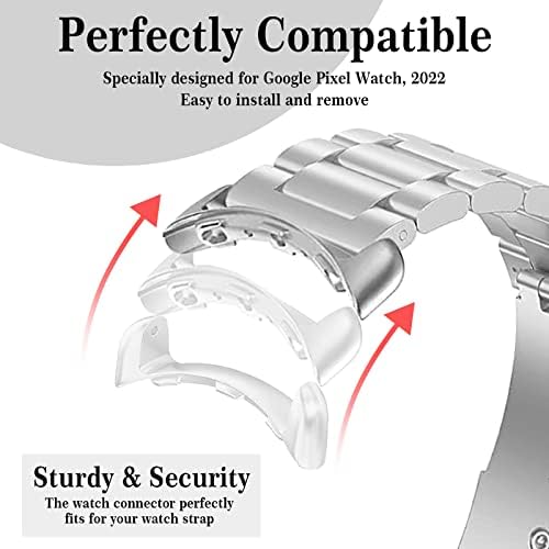 Adaptor Band Watch Band Kytuwy Pixel - COMPABIL PENTRU GOOGLE PIXEL PIXEL Watch Band Accesories, 20mm Arc Alloy Head Repaceble