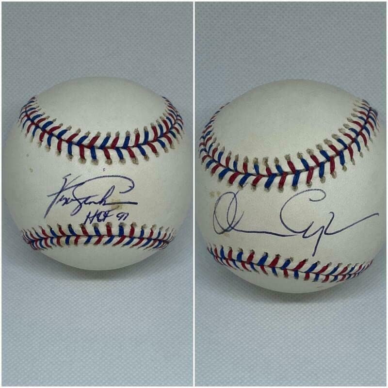 Fergie Jenkins și Orlando CEPEDA Baseball autograf semnat dual - Hofers, rar! - baseball -uri autografate
